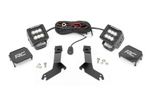 Chevrolet Silverado 1500 LED Light Kit - Ditch Mount - Rough Country - Flood - Black - '99-'06